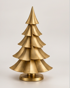 OEM Centre de table festif moderne en aluminium doré, motif cannelé, pour Noël, décoration de maison en métal, vente en gros usine - Product Image 1