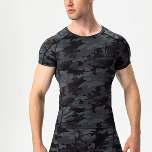 Training Shirt <b>Men</b> Gym Workout Fitness Athletic Sports Performance Apparel Breathable Quick Dry Lightweight <b>Stretch</b> Moisture - Product Image 1