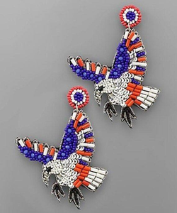 ต่างหูเม็ดลูกปัดลายเค้ก ต่างหูปักลายเม็ดลูกปัดสำหรับงานมาร์ดิกราส์ จากอินเดีย ต่างหูทำมือโดย MD HANDICRAFTS - Product Image 5