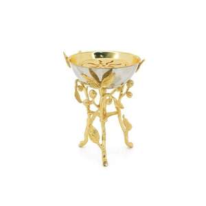 Brûleur à Bakhoor en laiton doré et noir mat, fait main, avec support trépied en forme de branche, bol encensoir, Mabkhara arabe pour table - Vente en gros - Product Image 2