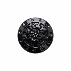 Poignée de tiroir ronde moderne en fonte, noire brillante, à insertion par boulon, pour décoration intérieure de luxe pour hôtels et maisons - Product Image 4