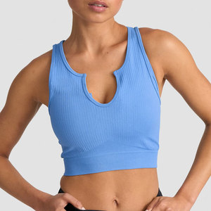 High Strength <b>Women</b> Four Way Stretch Ribbed <b>Tank</b> <b>Top</b> For Summer Wear Gym Workout Cropped Design Stretchable <b>Knitted</b> <b>Top</b> - Product Image 5