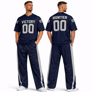 Conjunto Deportivo Personalizado para Hombre, Camiseta de Fútbol con Estampado Personalizado y Pantalones de Entrenamiento Holgados, Ropa Deportiva Transpirable - Product Image 2