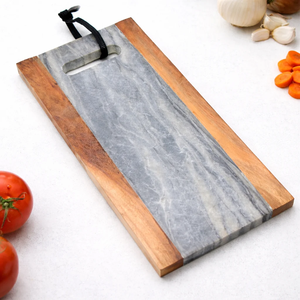 Planche à découper rectangulaire en marbre de haute qualité, épaisseur 1,5 cm, ustensile de cuisine élégant, aspect premium, compatible lave-vaisselle, prix bas - Product Image 4