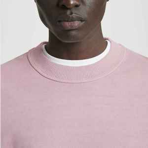 Sudadera de cuello redondo para hombre, verde claro y rosa, de punto, corte holgado, color liso, estilo casual, para otoño, fabricante - Product Image 2