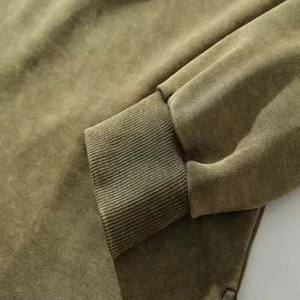 Sudadera con capucha estilo OEM de primera calidad para hombre, con cuello redondo y lavado ácido, personalizable en grandes cantidades. - Product Image 5