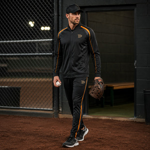 Full Zip Baseball Warmup <b>Jacket</b> Tapered Pants <b>Reflective</b> Team Training Tracksuit Set Uniform - Product Image 4