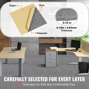 Piastrelle per Moquette Autoadesive 12FT X 12FT, Facili da Installare, Morbide e Imbottite, per Uffici - Product Image 3