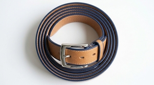 Ceinture décontractée pour homme en cuir de vache véritable, couleur unie, boucle à ardillon, design durable et écologique, ton argenté, largeur 3,7 cm, 110-130 cm - Product Image 3