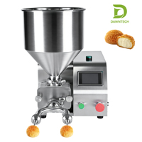 Máquina de llenado de decoración de helado de mermelada de yogur de pastel automático Manual de escritorio de Control PLC pequeño de acero inoxidable Mini