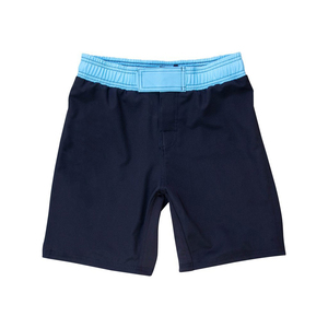 Pantalones Cortos de Secado Rápido Azul Marino para Niños con Cintura Azul Claro, Corte Regular, Ropa Infantil - Product Image 1