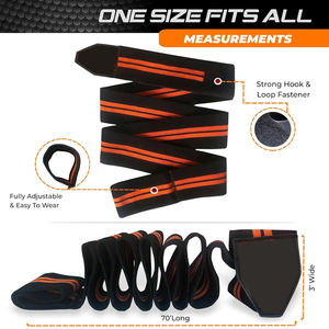 Bandes de genou réglables OEM personnalisées extra rigides et robustes pour la musculation, la force athlétique et les sports de gym - Product Image 3