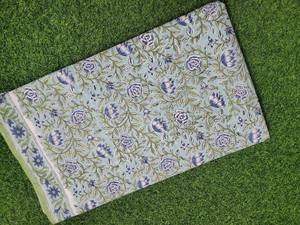 Tela de Algodón Estampada a Mano con Diseño Mugal Butta, Transpirable, Ligera y Ecológica para Confección de Vestidos de Mujer - Product Image 5