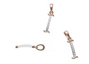 จี้เพชรตัวอักษร I แบบกำหนดเอง สร้อยคอหรูหรา ชุบโรเดียมเงินแท้  งานจิวเวลรี่สั่งทำพิเศษ - Product Image 5