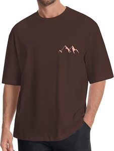 เสื้อยืดโอเวอร์ไซส์ผ้าฝ้ายแท้ 100% น้ำหนัก 220 กรัม พิมพ์ลายตามสั่งที่ไหล่ สไตล์ฮิปฮอป ไซส์พลัส ผ้าฝ้ายแท้ 100% ทรงบ็อกซี่ สำหรับผู้ชาย - Product Image 1