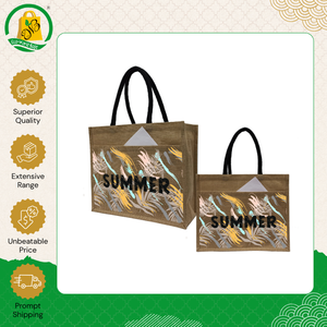 Fabricante mayorista que vende bolsas de yute de compras de alta calidad para uso diario con estampado de moda, impresas en India. - Product Image 5