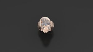 Anillo de serpiente con diamante de corte redondo cultivado en laboratorio de lujo con certificado IGI para joyería hip-hop - Product Image 5