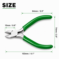 MANAN INSTRUMENTS Mini-cisaille de précision à poignée verte en acier inoxydable, pince coupante diagonale micro pour bijoux
