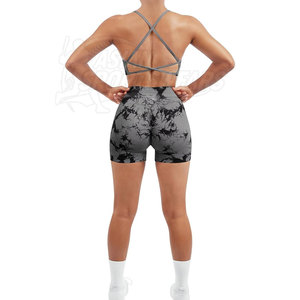 Ensemble de shorts de yoga pour femmes, coupe confortable, matière extensible de qualité supérieure, taille haute, vêtements de fitness écologiques, entraînement de yoga, course à pied - Product Image 3