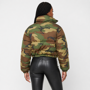 Custom <b>Women</b>’s Winter <b>Camo</b> Puffer <b>Jacket</b> Premium Casual Wear For <b>Women's</b> Windproof Zipper Closure Side Pockets <b>Womens</b> <b>Jackets</b> - Product Image 2