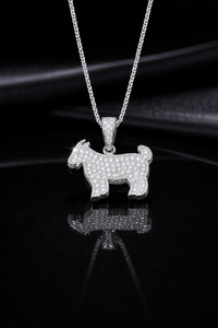 Elegante Collar con Dije de Cabra con Incrustaciones de Diamantes, Oro 10K 14K, Estilo Hip Hop para Hombres y Mujeres, Joyería de Declaración para Raperos - Product Image 5