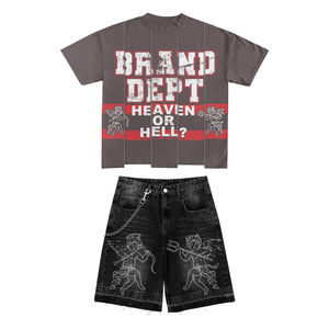 Ensemble deux pièces pour homme 2026 |   T-shirt et short personnalisés imprimés |   Vêtements d'été à impression numérique OEM ODM en gros - Product Image 1