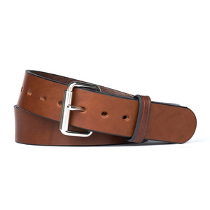 Cinturones de Cuero Marrón para Hombre, Suministro de Fábrica, Cinturones Casuales de Cuero Vacuno Genuino con Hebilla de Aleación - Product Image 2