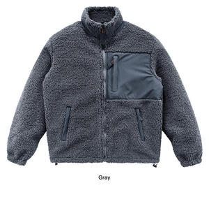 High Quality Sherpa Zipper <b>Jacket</b> Satin Woven Pocket <b>Fleece</b> <b>Lined</b> Men <b>Jacket</b> Support Full Custom logo Sherpa <b>Jacket</b> For Men's - Product Image 4