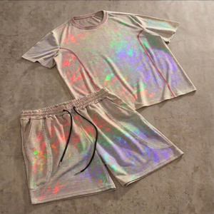 Ensemble de vêtements d'été pour hommes Jacquard Enterprises, t-shirt à manches courtes et short, tenue décontractée légère pour la plage - Product Image 1