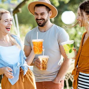 Disposable BPA Free Degradable Biodegradable Waterproof Eco-Friendly <b>Plastic</b> <b>Cups</b> Lids Bulk Pack Iced Coffee Cold <b>Drinks</b> Juice - Product Image 3