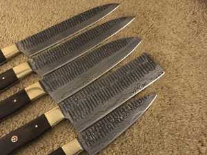 Premium Damascus Steel Chef <b>Knife</b> <b>Set</b> with Wood Handle Design for Home Kitchen Cooking Food Preparation Chef <b>Knife</b> <b>Sets</b> - Product Image 4