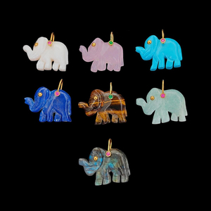 Crystal Polished Openwork Carving <b>Elephant</b> Love Charm Trophy 925 Sterling Silver Gold Plated Fashion Healing Chakra Balance Art - Product Image 3