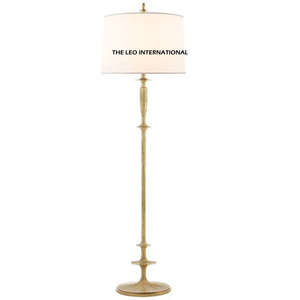 Lámpara de pie de estilo vintage con forma redonda y pantalla negra de hierro y metal para uso en interiores, para el hogar, hotel, sala de estar y dormitorios. - Product Image 3