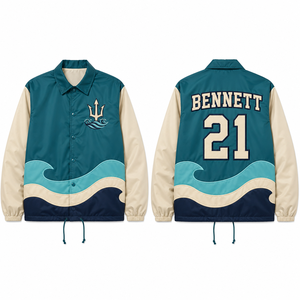 Veste de coach personnalisée, vêtements pour jeunes, vêtements pour adultes, coupe unisexe, sur mesure, marque privée, faible MOQ, livraison rapide, qualité d'exportation, style classique - Product Image 6