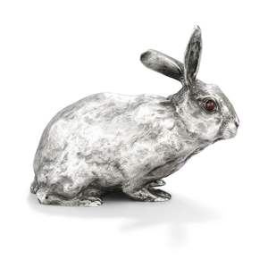 Sculpture de lapin vintage en aluminium moulé, statue décorative en métal pour jardin, pelouse, patio, balcon, décoration intérieure et extérieure - Product Image 3
