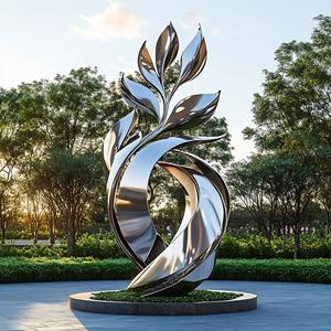 Tùy Chỉnh Ngoài Trời Cảnh Quan Gương Thép Không Gỉ Kim Loại Trang Trí Trừu Tượng Nghệ Thuật Hiện Đại Thép Không Gỉ Bức Tượng - Product Image 2