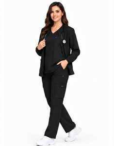 Tenue Médicale Premium 3 Pièces Respirante en Tissu Extensible Doux pour Infirmières, Médecins, Équipes Chirurgicales, Pharmacies, Hôpitaux – Personnalisable - Product Image 5
