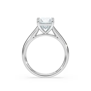 One carat princess cut diamond Bernice solitaire engagement <b>ring</b> elegant classic womens jewelry timeless fine craftsmanship - Product Image 4