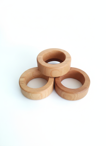AZ ENTERPRISES Juego de Anillos para Servilletas de Madera Hechos a Mano, Acabado Natural, Diseño Moderno - Product Image 3