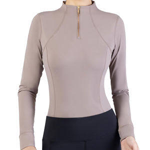 Chemise de base pour femme de haute qualité, tissu extensible, manches longues, logo personnalisé, tissu doux au toucher, chemise de base pour l'équitation - Product Image 5