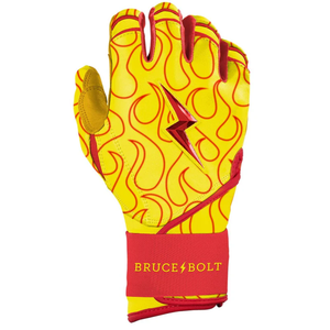Guantes de Bateo de Béisbol Profesionales Bruce Bolt de Calidad Superior, Cuero Dividido Premium, Antideslizantes, Diseño de Logotipo Personalizado, para Infield - Product Image 4