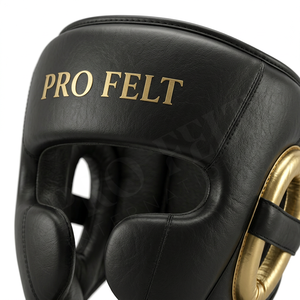 Protège-tête de boxe en cuir sur mesure avec mousse absorbant les chocs, protection des joues profilée et fermeture arrière à lacets - Product Image 3