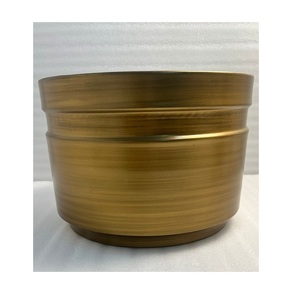 Brass Antique Finish <b>Iron</b> Planter For Indoor Plants Stylish Decorative Metal Flower Pots For Living Room Garden Balcony Use - Product Image 5