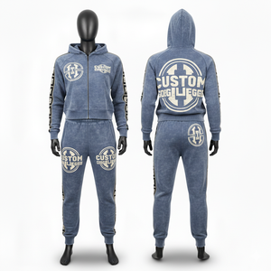 ชุดวอร์มผ้าฟลีซแบบมีซิป ปักลายตามสั่ง ทรงสลิมฟิต สำหรับทุกเพศ - Product Image 1