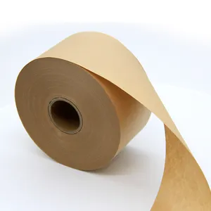 เทปกระดาษคราฟท์ที่เป็นมิตรกับสิ่งแวดล้อมม้วนจัมโบ้เทปกระดาษสีน้ำตาล