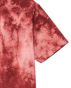 Camiseta Maroon Ice Dye para Hombre, Cuello Redondo, Manga Corta, Algodón, Estilo Casual Urbano, Lavado Vintage, Personalizada, OEM, Proveedor Mayorista de Camisetas - Product Image 4