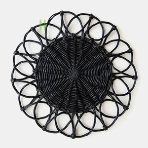 Platos de mimbre ecológicos, salvamanteles de mimbre estilo bohemio, salvamanteles de mimbre OEM en oferta para bodas y restaurantes - Product Image 3