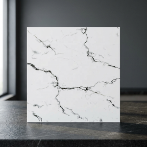 Foshan Fatong petit échantillon de carrelage en porcelaine émaillée en noyer blanc finition mate rustique 400x400mm carrelage mat en céramique de couleur blanche - Product Image 1