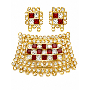 Set de Componentes para Pendientes de Oro Esmaltado, Latón y Cristal con Piedras, con Argollas Colgantes para la Creación de Joyería DIY para Fiestas de Mujer - Product Image 1