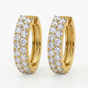Elegant Design Luxury Fine Jewelry VVS D Color 2 TCW and 6 Grams 14K Gold Round <b>Hoop</b> Moissanite Diamond <b>Earrings</b> for Women - Product Image 1